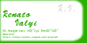 renato valyi business card